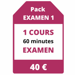 1 cours de 60 minutes (Examen)