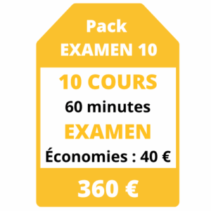 10 cours de 60 minutes (Examen)